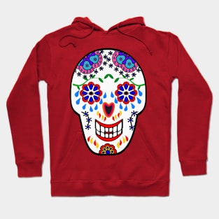 Sugar Skulls in Red (Calavera) Hoodie